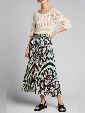 A.L.C.
Sonali Pleated Floral Midi Skirt size: 6